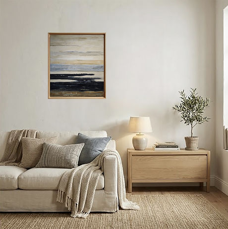 Presentation of the painting "Between 2 Calms" by Sophie Dumont in context