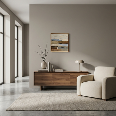 Présentation du tableau Temps Suspendu dans un bel interieur contemporain