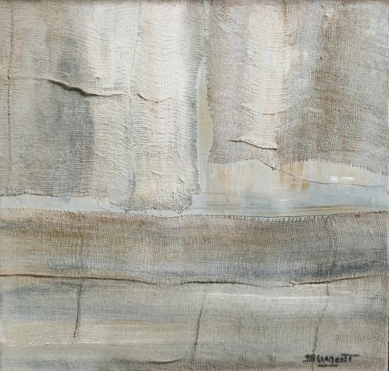 huile et collage petit format d'un tableau de sophie dumont