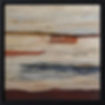 Horizon enfoui encadré en noir,  tableau d'un paysage abstrait de Sophie Dumont