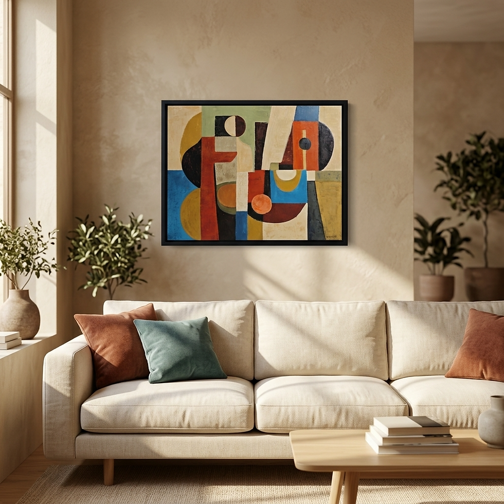 Concerto cubiste in situ, abstrait geometrique de Sophie Dumont