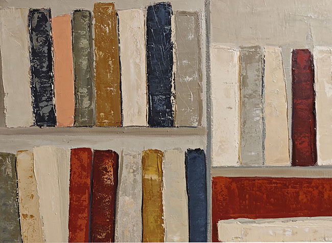 Miniature : Point de lecture-detail, grande bibliotheque abstraite de Sophie Dumont