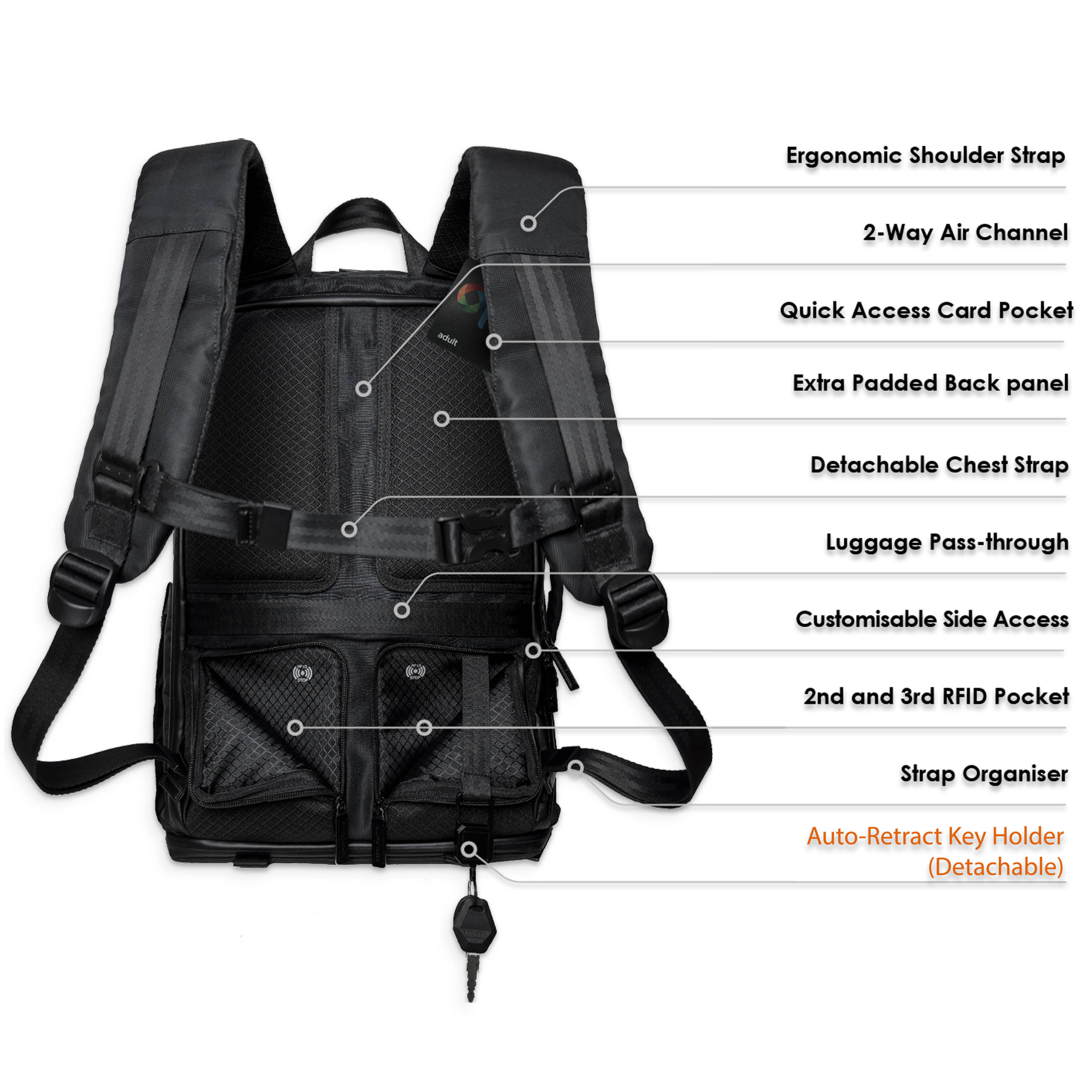 Auto Retract Key Leash