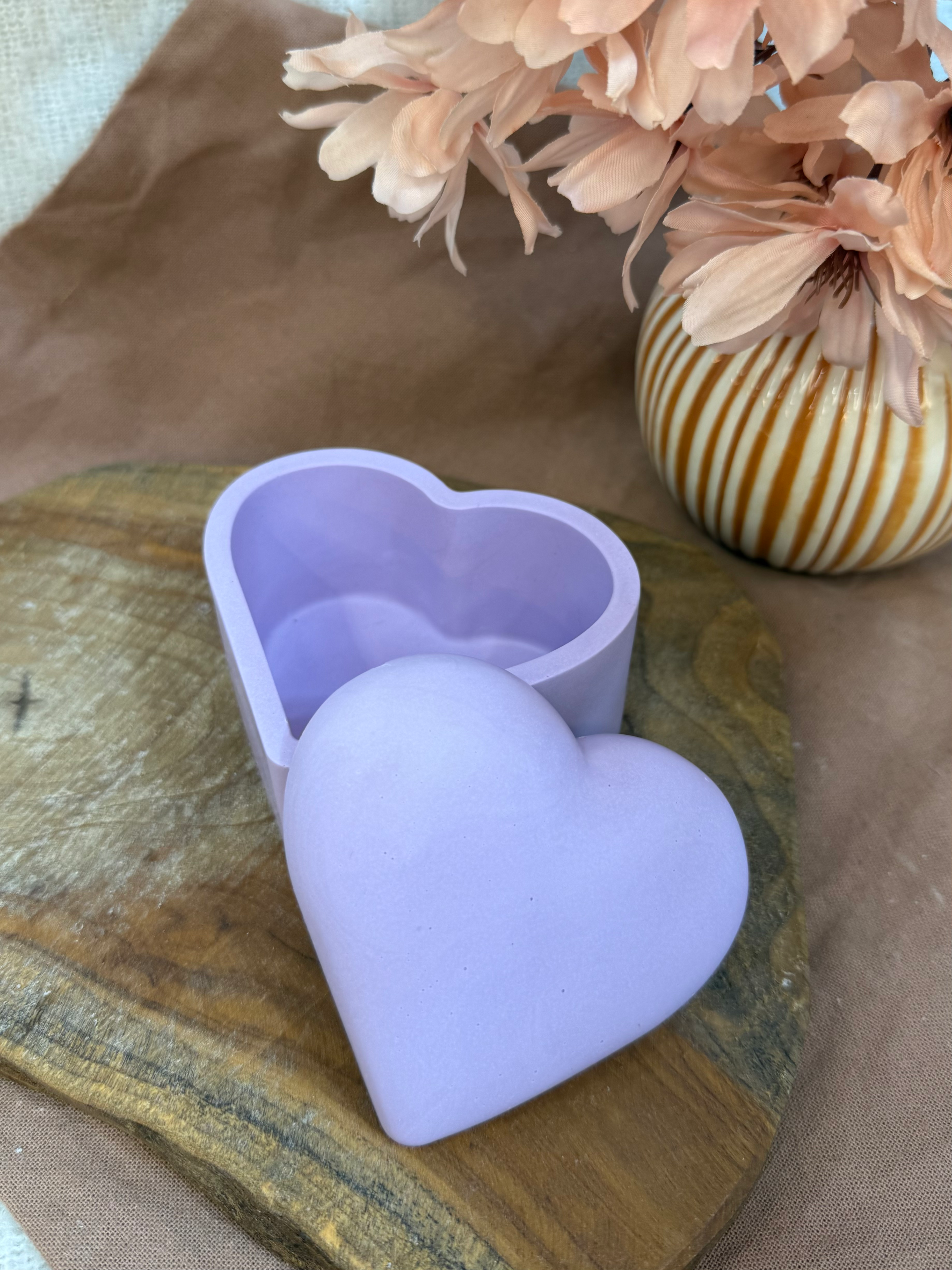 Pudełko serce - fioletowy