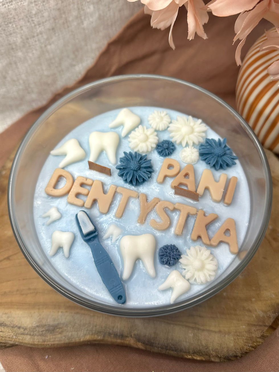 Miniatura: Świeca DENTYSTKA z napisem