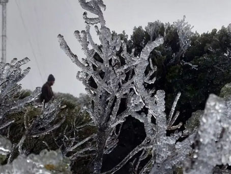 Neve é registrada na Serra Catarinense pela primeira vez no inverno de 2023