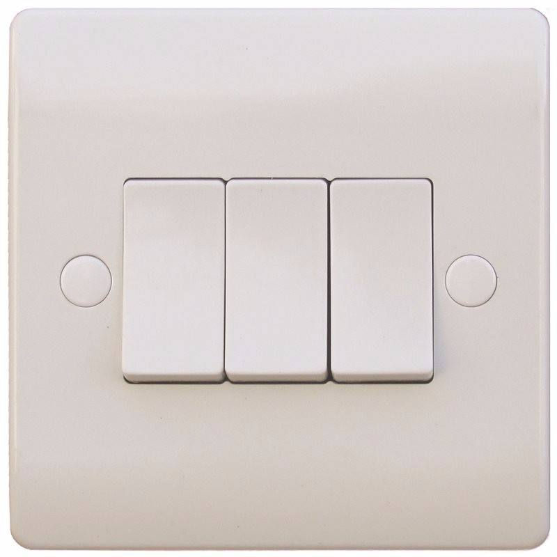 ESR S LINE 3 GANG 2 WAY SWITCH WHITE
