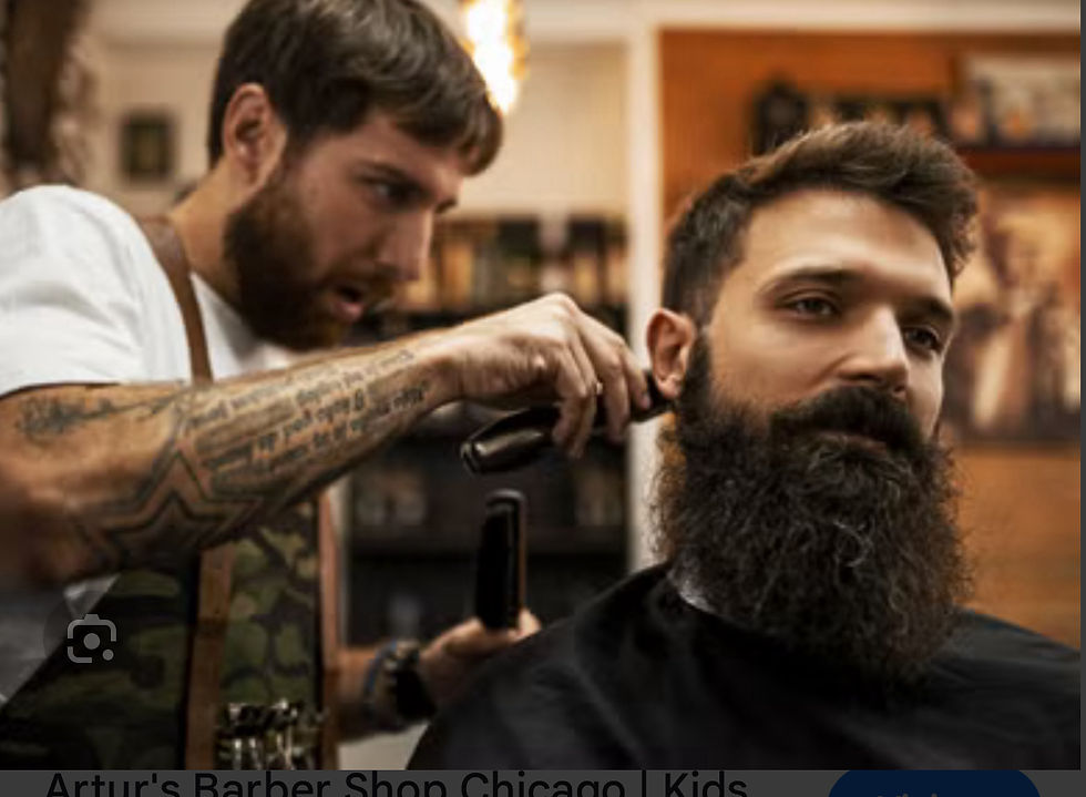 Close-up view of grooming products including beard oil and styling pomade on a wooden shelf