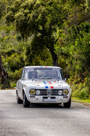 the number 220 is on the front of a car