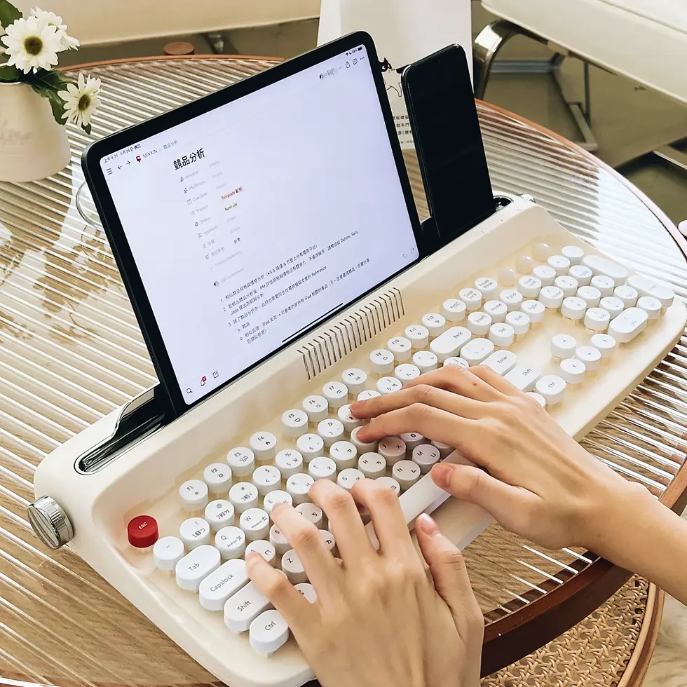 縮圖：accto｜復古打字機鍵盤/無線滑鼠