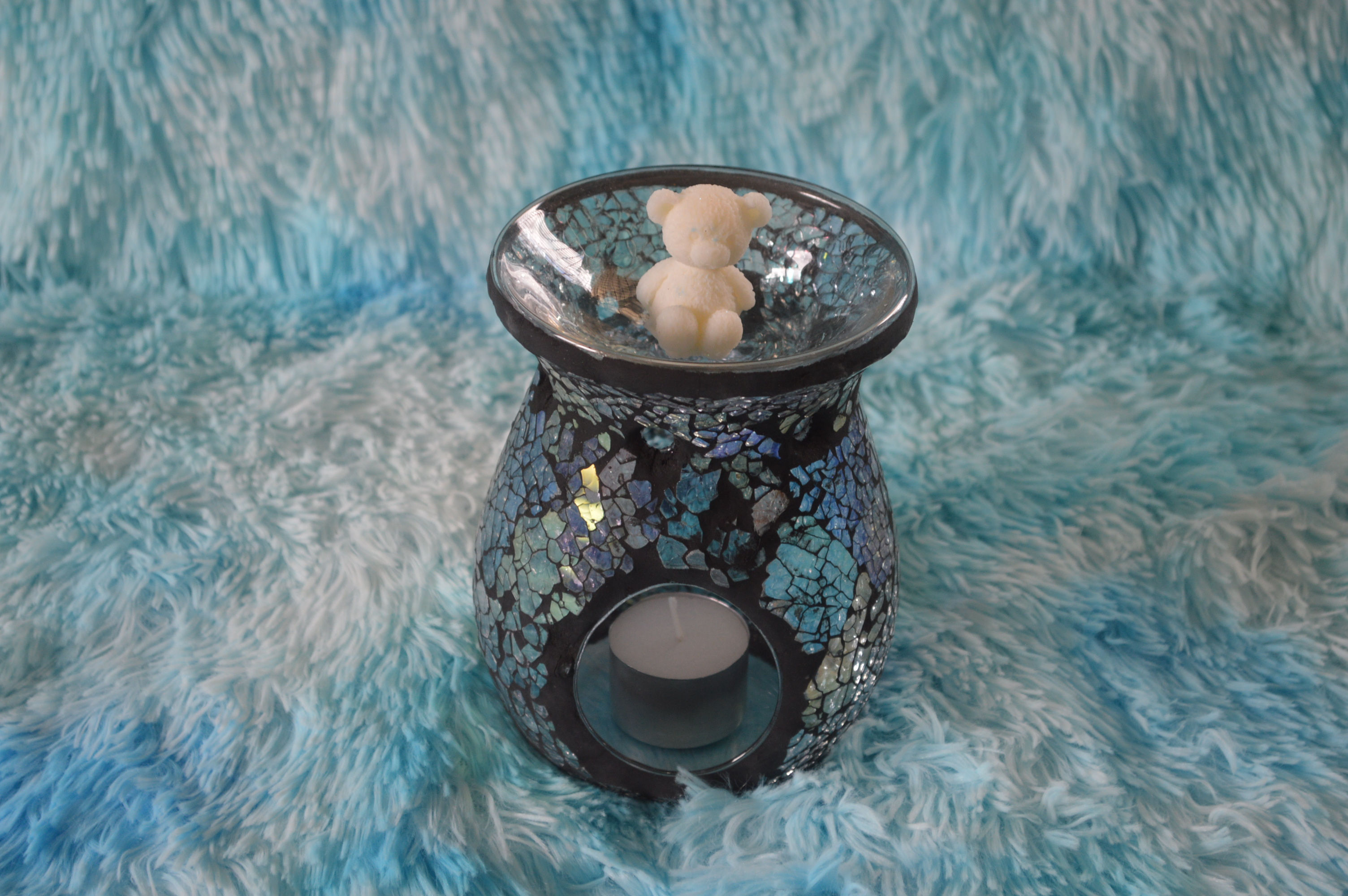 Blue Silver Wax Burner