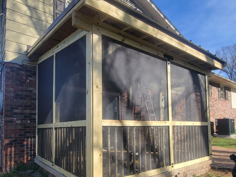 Covered and screened-in patio construction in Hickory NC
