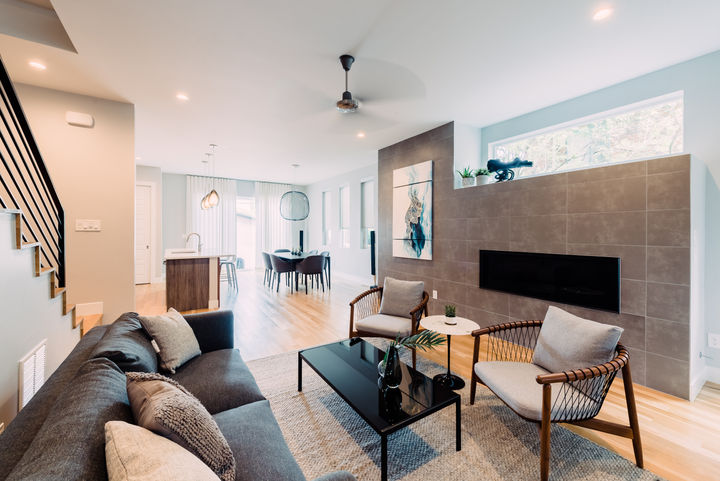 Residential interior design - living and dining areas