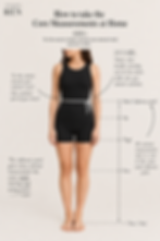 Instructional graphic showing a woman with elastic tied around her natural waist, with labeled vertical reference points for the waist, hip, thigh, knee, and floor.