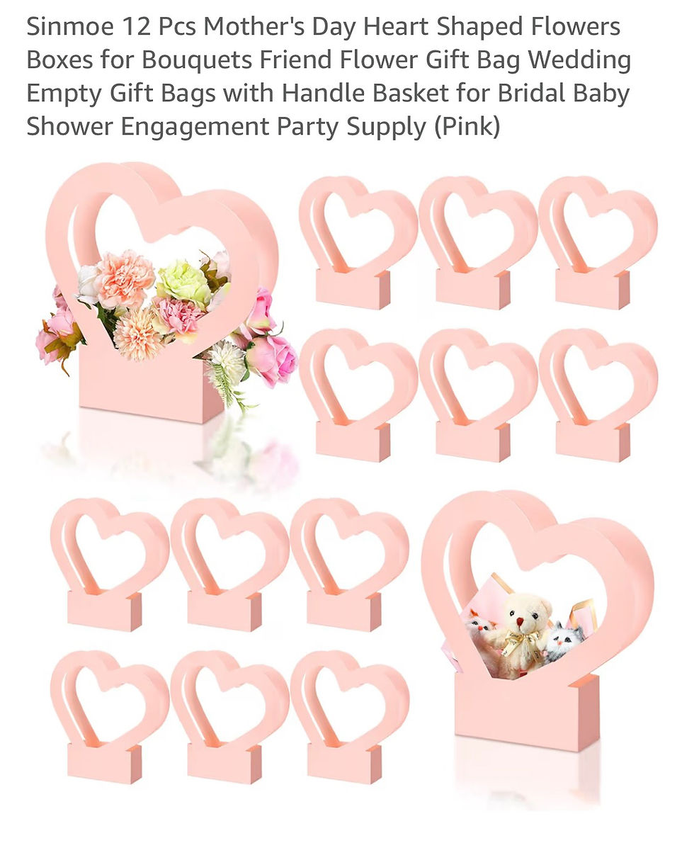 12pcs pink heart shaped flower/gift boxes, new: $5/set