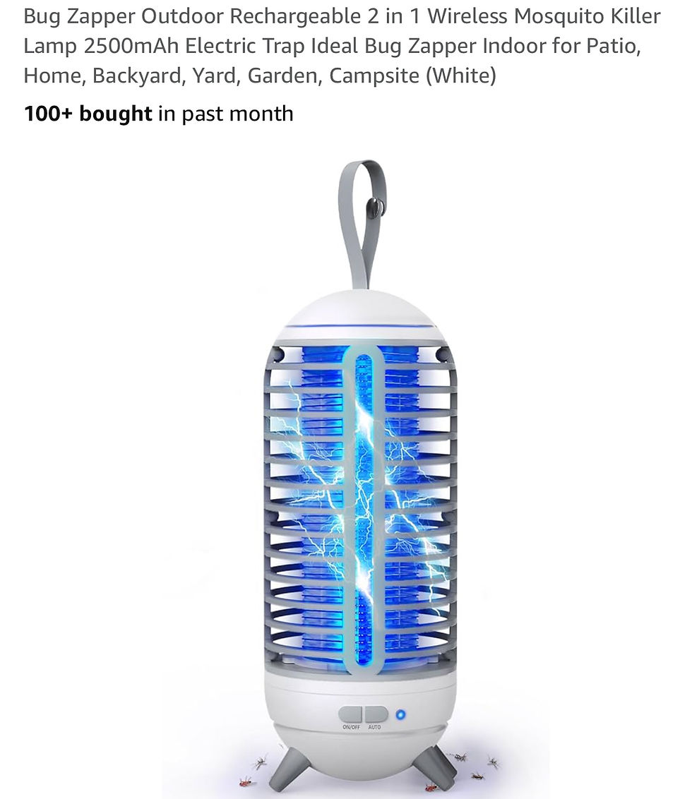 Wireless bug zapper, new: $10/pc