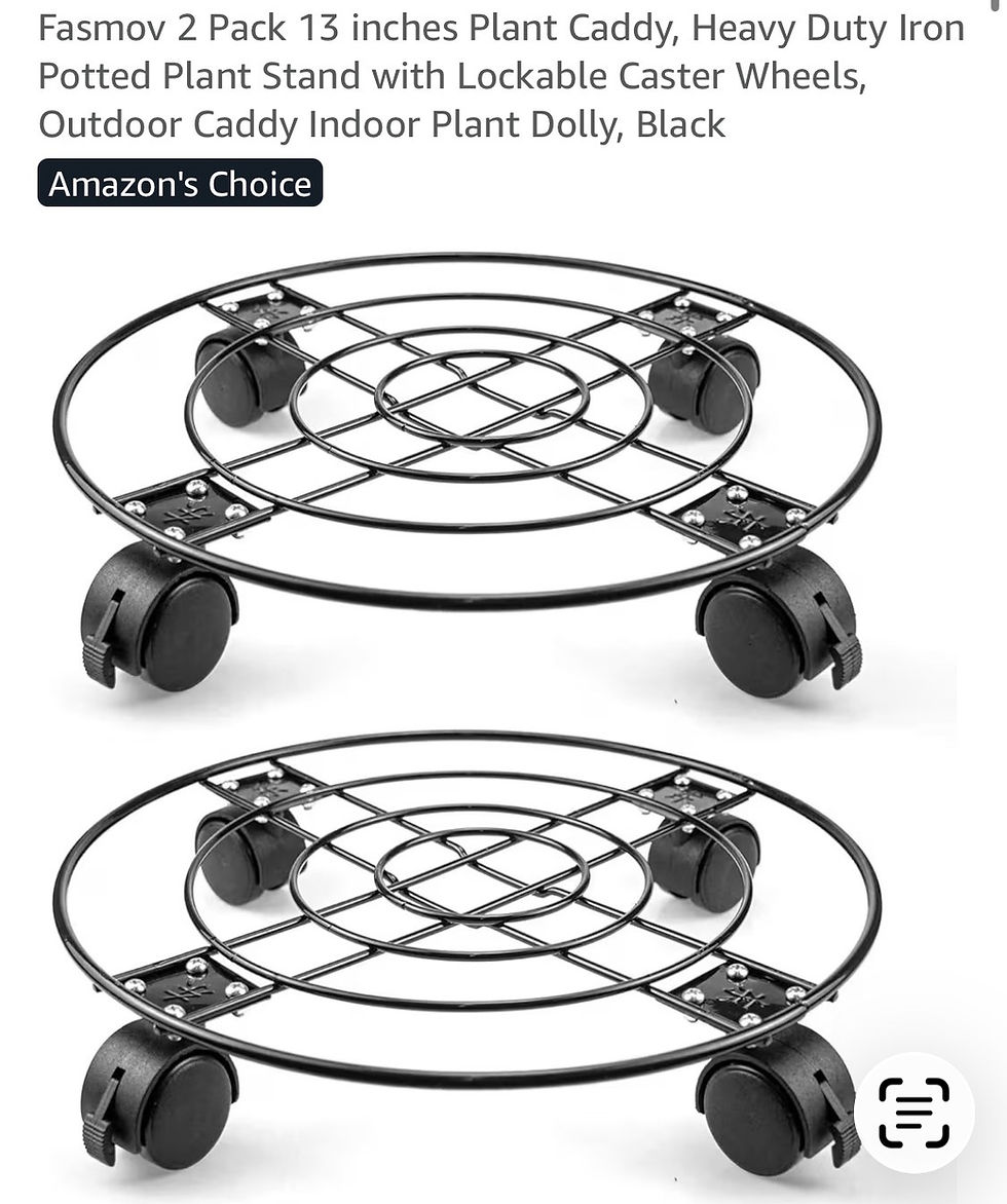 2pack 13” plant caddy, new: $12/set