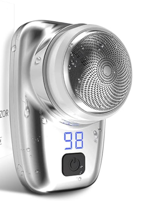 Electric mini shaver, silver, new: $8/pc