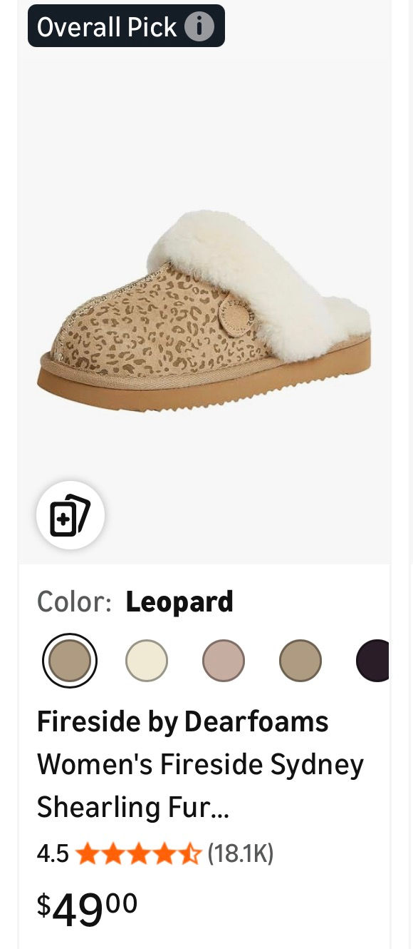 Real fur indoor/outdoor slide, women size 7 or 8, new: $15/pair