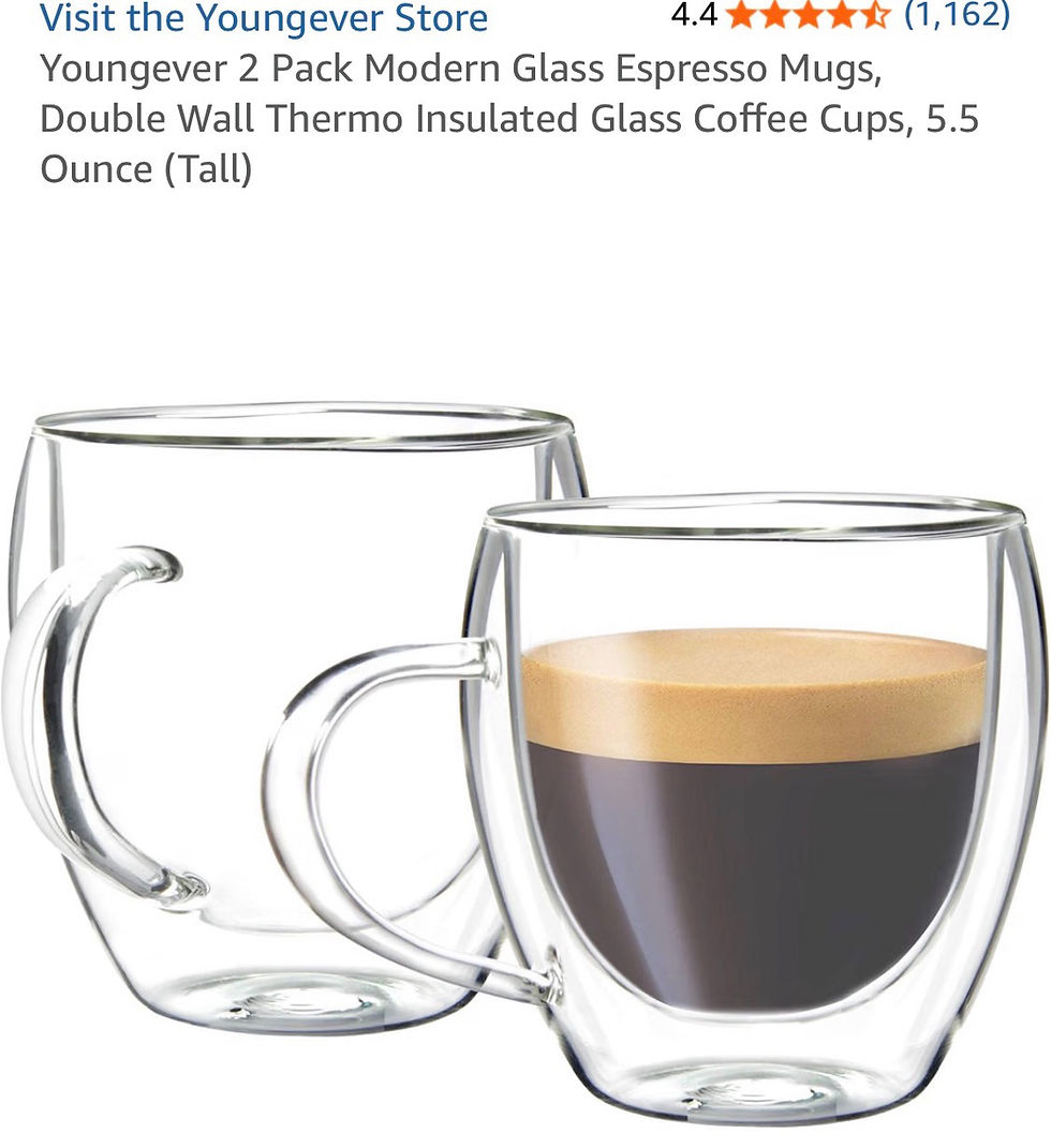 2pcs 5.5oz double wall insulated glasses, new: $3/set
