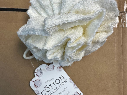 Exfoliating loofah, new: $1/pc
