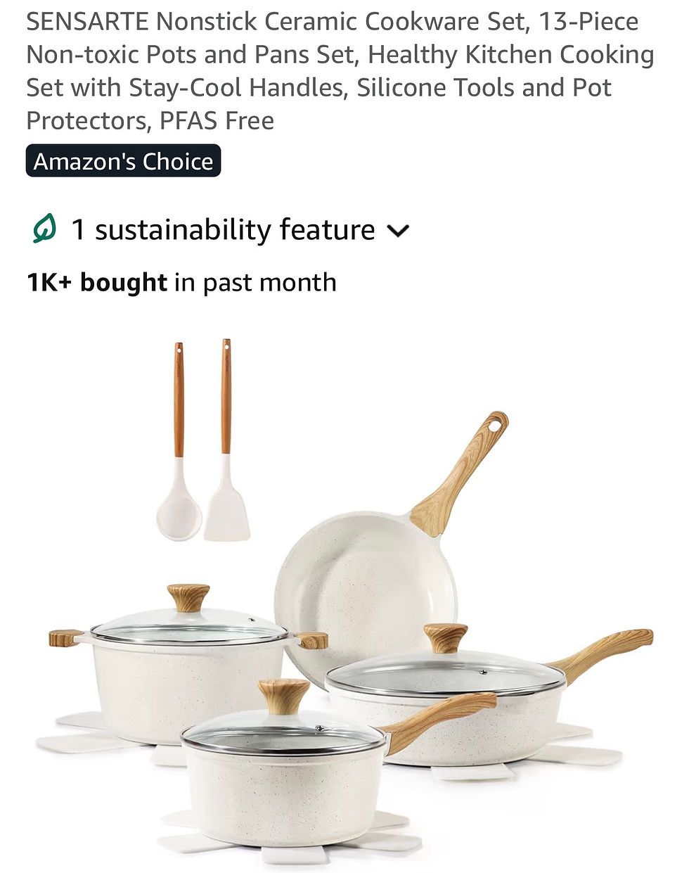 13pcs nonstick ceramic cookware set, new: $38/set