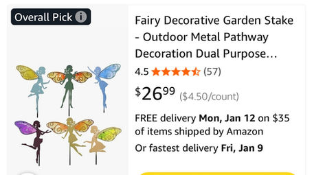 6pcs fairy garden stake decoration, new: $10/set