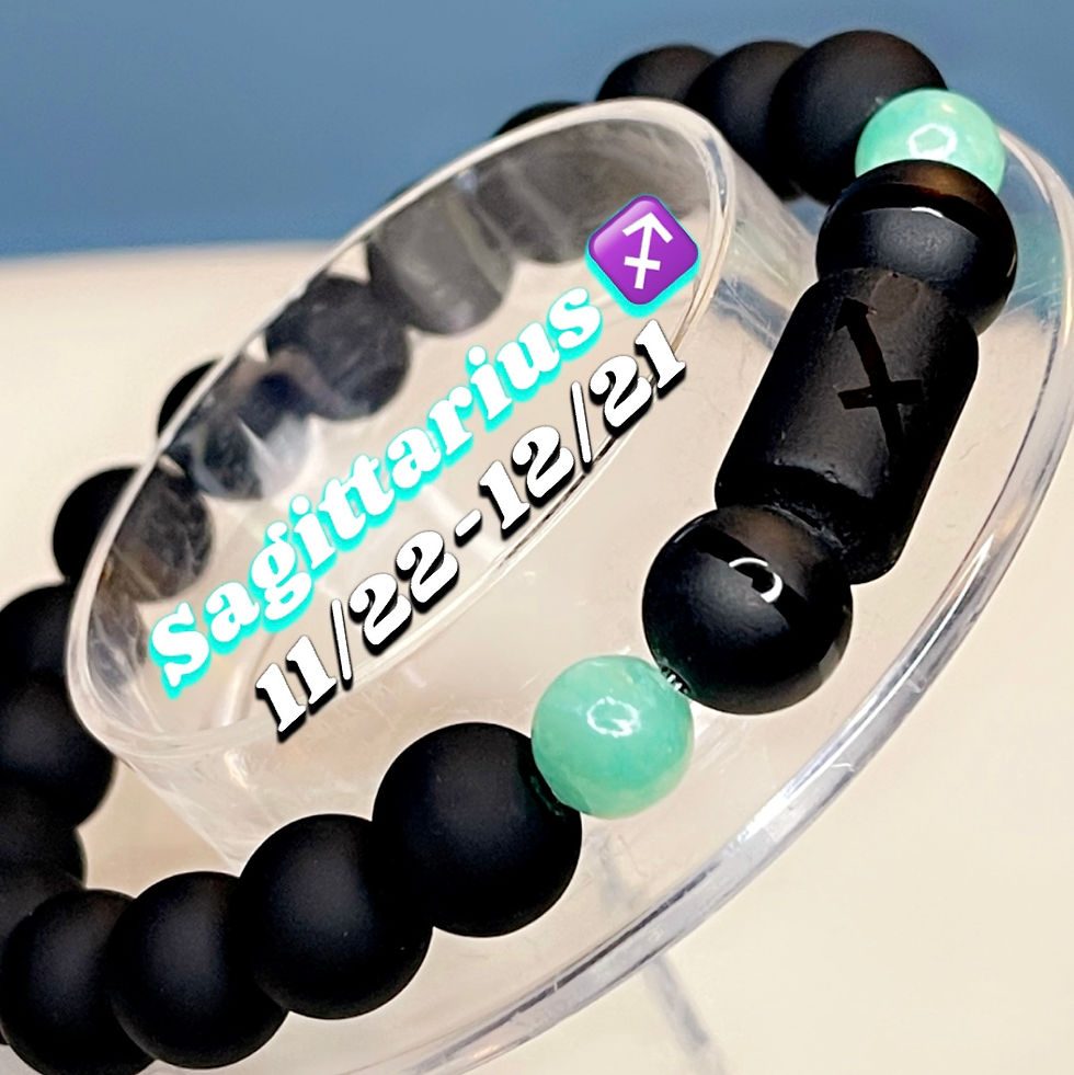 Thumbnail: Zodiac onyx beaded bracelets 
