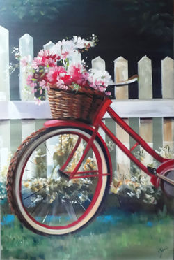 BICICLETA COM FLORES