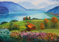 LAGO E MONTANHAS