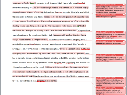 Responding, Really Responding, to Other Students' Writing.