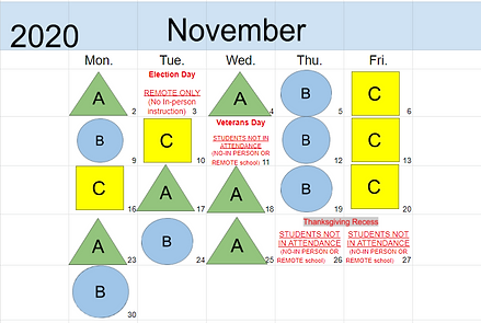 November In-perosn Calendar