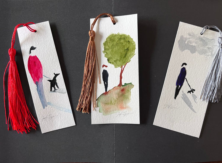 Hand-Painted Bookmarks with Tassels
