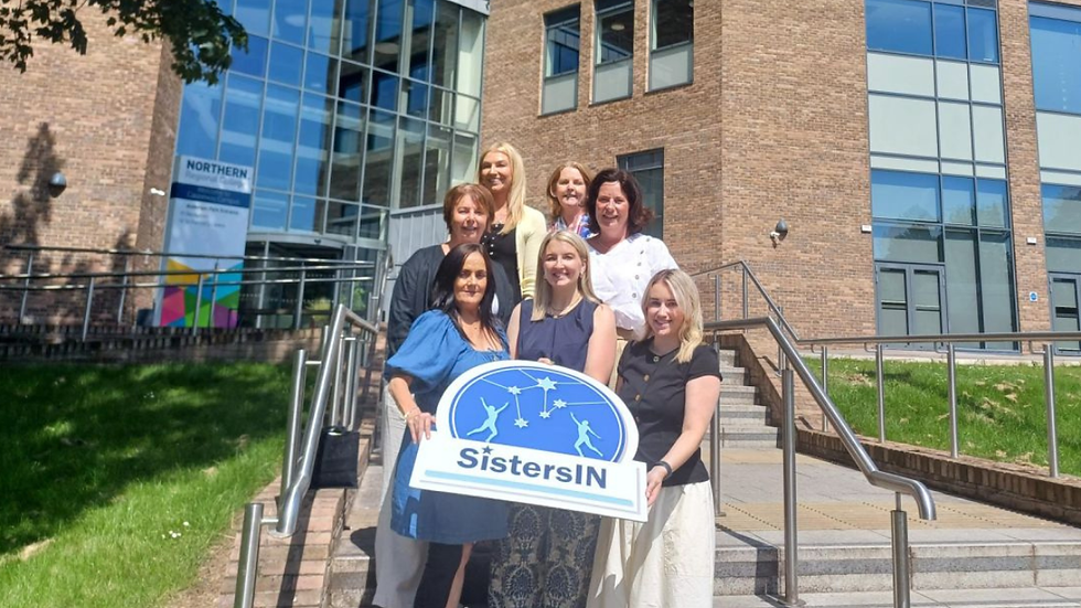 Pictured LR: Top row- Carly Heggarty (Northern Regional College), Gabrielle Quinn (Northern Regional College), Middle row- Chrsitine Brown (Northern Regional College), Jayne Taggart (Enterprise Causeway), Bottom row- Joanne McCourt (Northern Regional College), Gillian McKeown (SistersIN), Hannah Conlan (SistersIN)