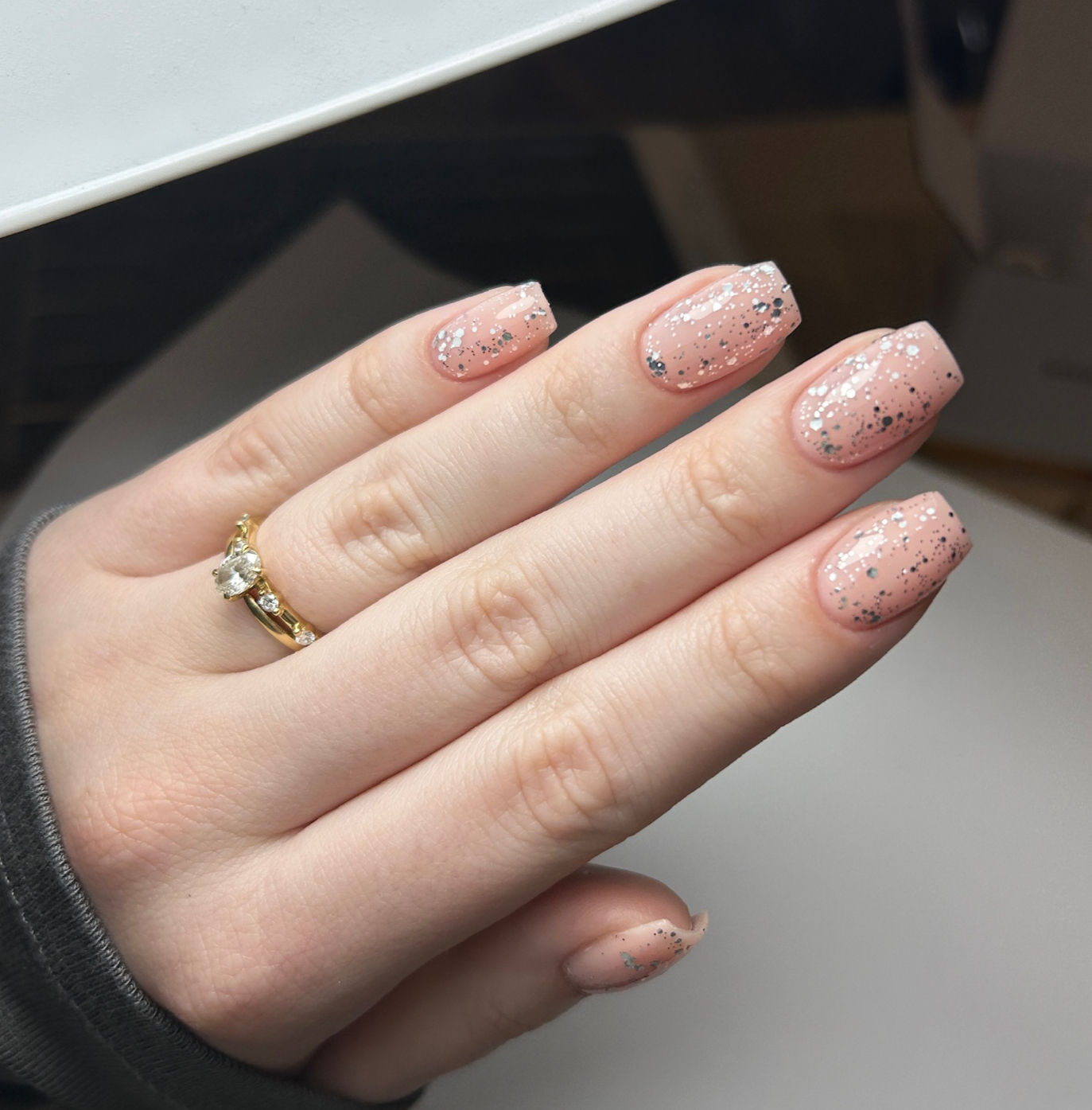 Mixed Silver Top Coat