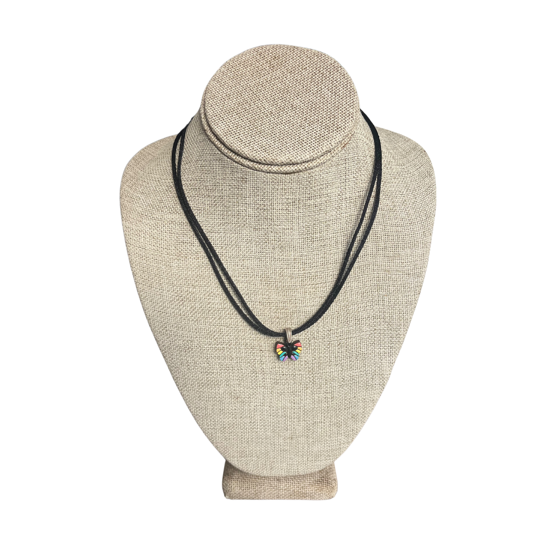 Pastel Multicolor Butterfly Bamboo Pendant