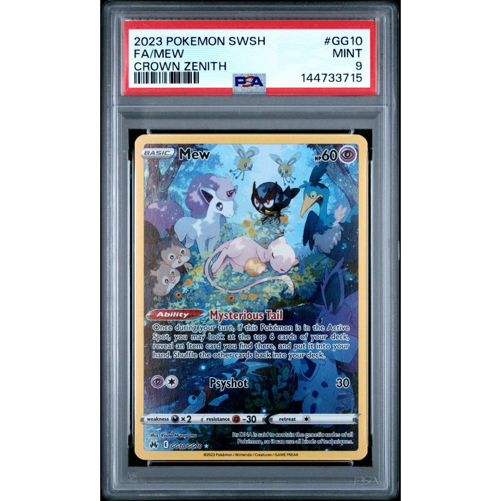 Pokémon Mew TCG Crown Zenith: Galarian Gallery GG10/GG70 PSA 9