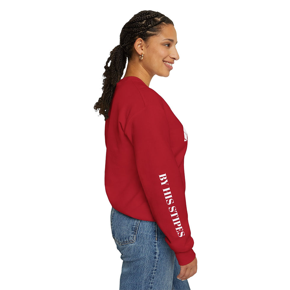 Thumbnail: Crewneck Sweatshirt - Jehovah Rapha Healing Design