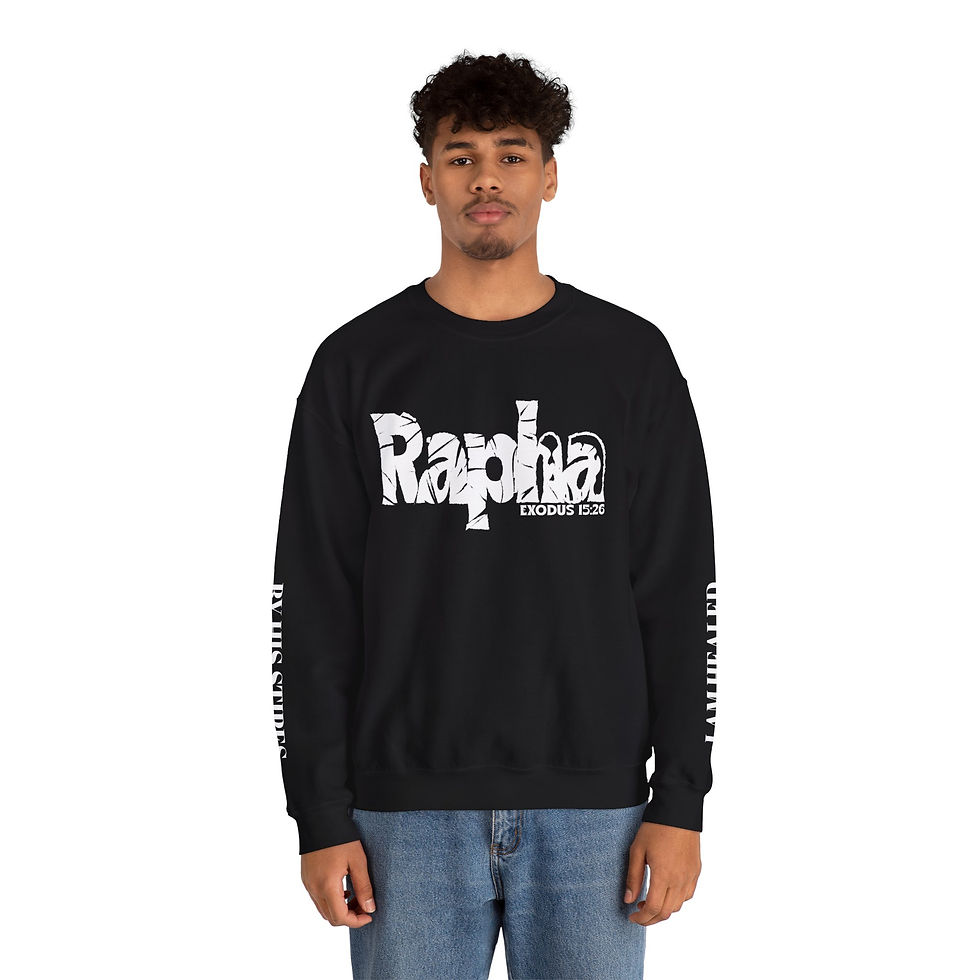 Thumbnail: Crewneck Sweatshirt - Jehovah Rapha Healing Design