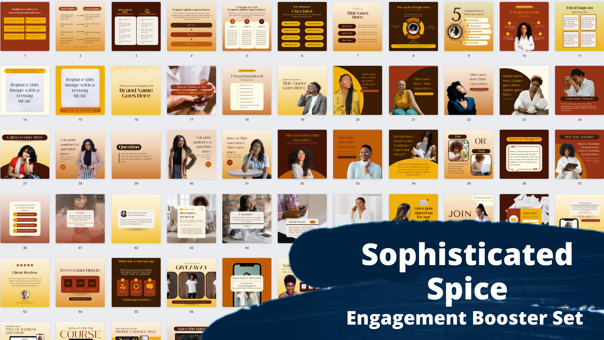 Sophisticated Spice Engagement Templates