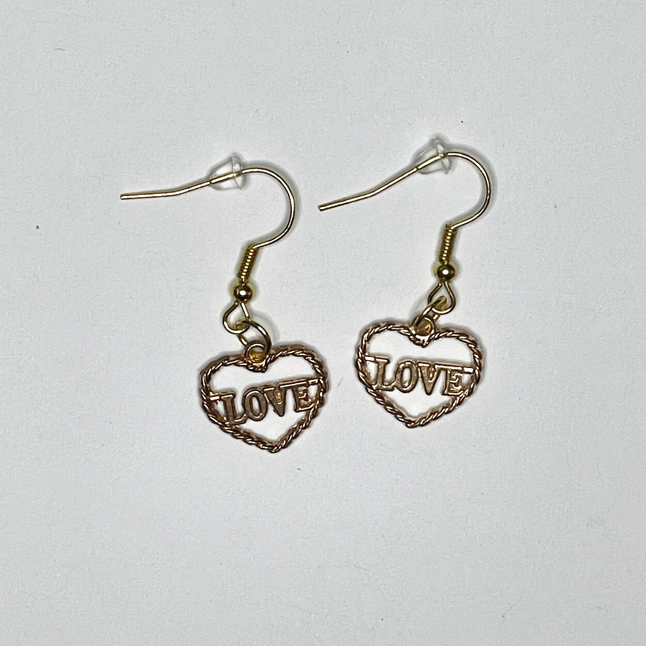 LOVE Charm Dangle Earrings