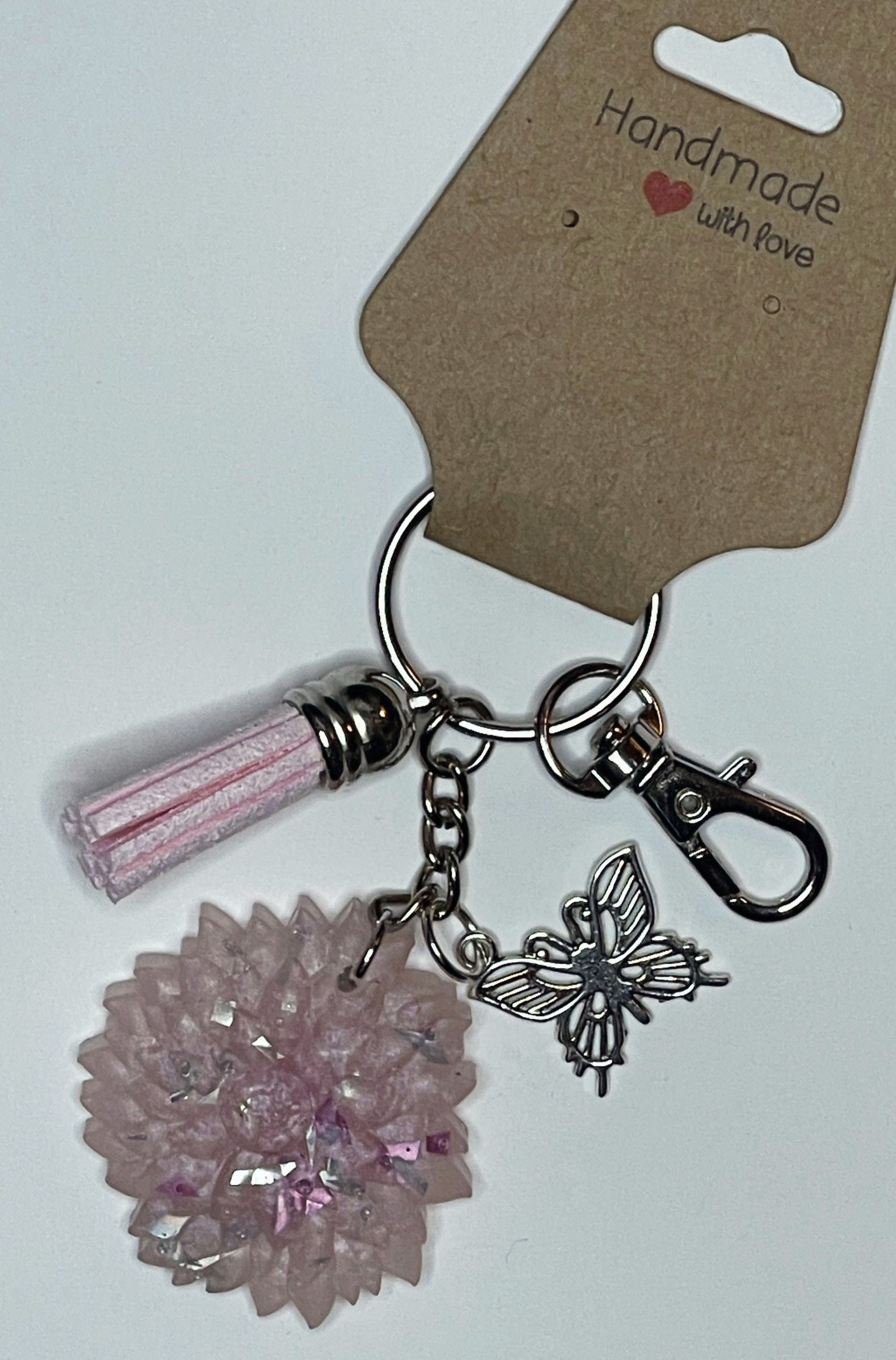 Light Pink Flower Keychain