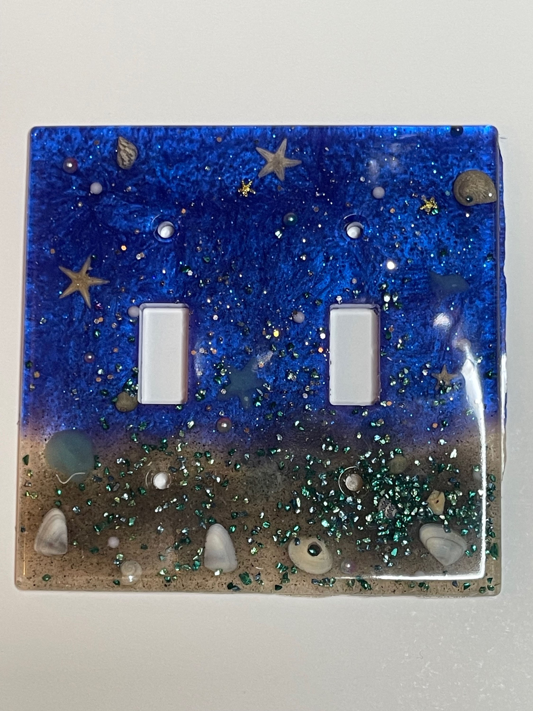 Beach Double Light Switch Cover