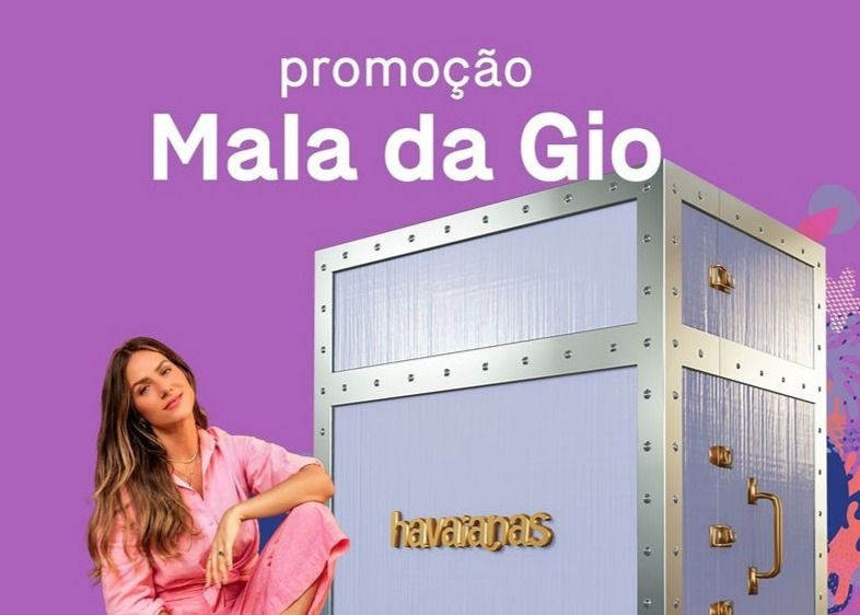 Promoção Havaianas Mala da Gio