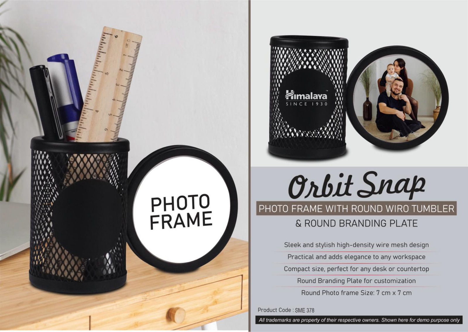 Orbit Snap: Photo Frame with Round Wiro tumbler