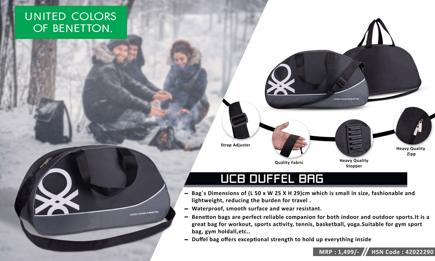 UCB Duffle Bag - D shaped