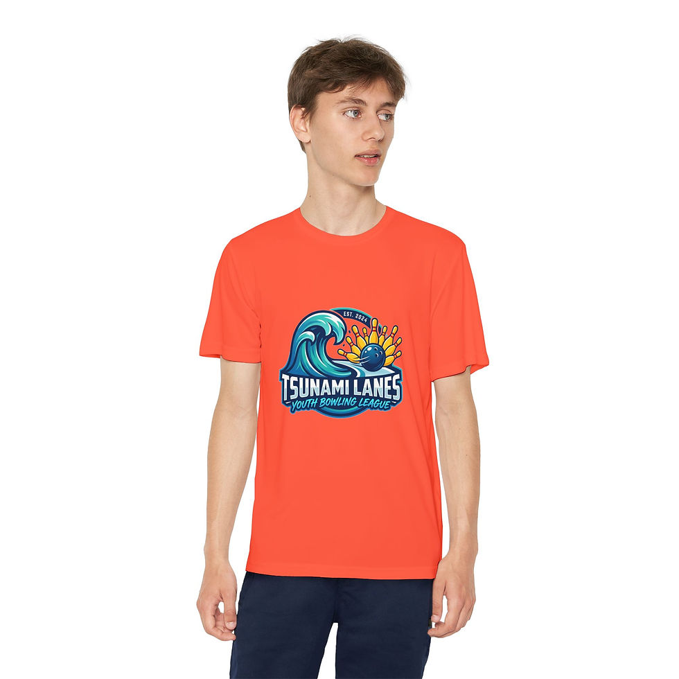 Thumbnail: Tsunami Lanes Youth League Bowling Tee