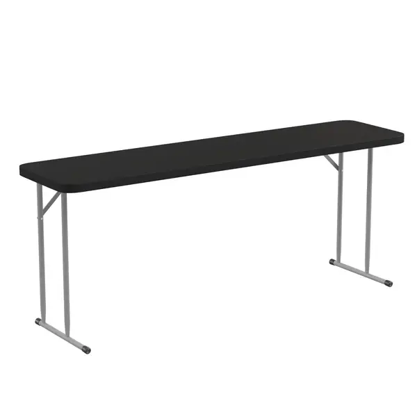 5' x 18" Seminar Table Black Plastic
