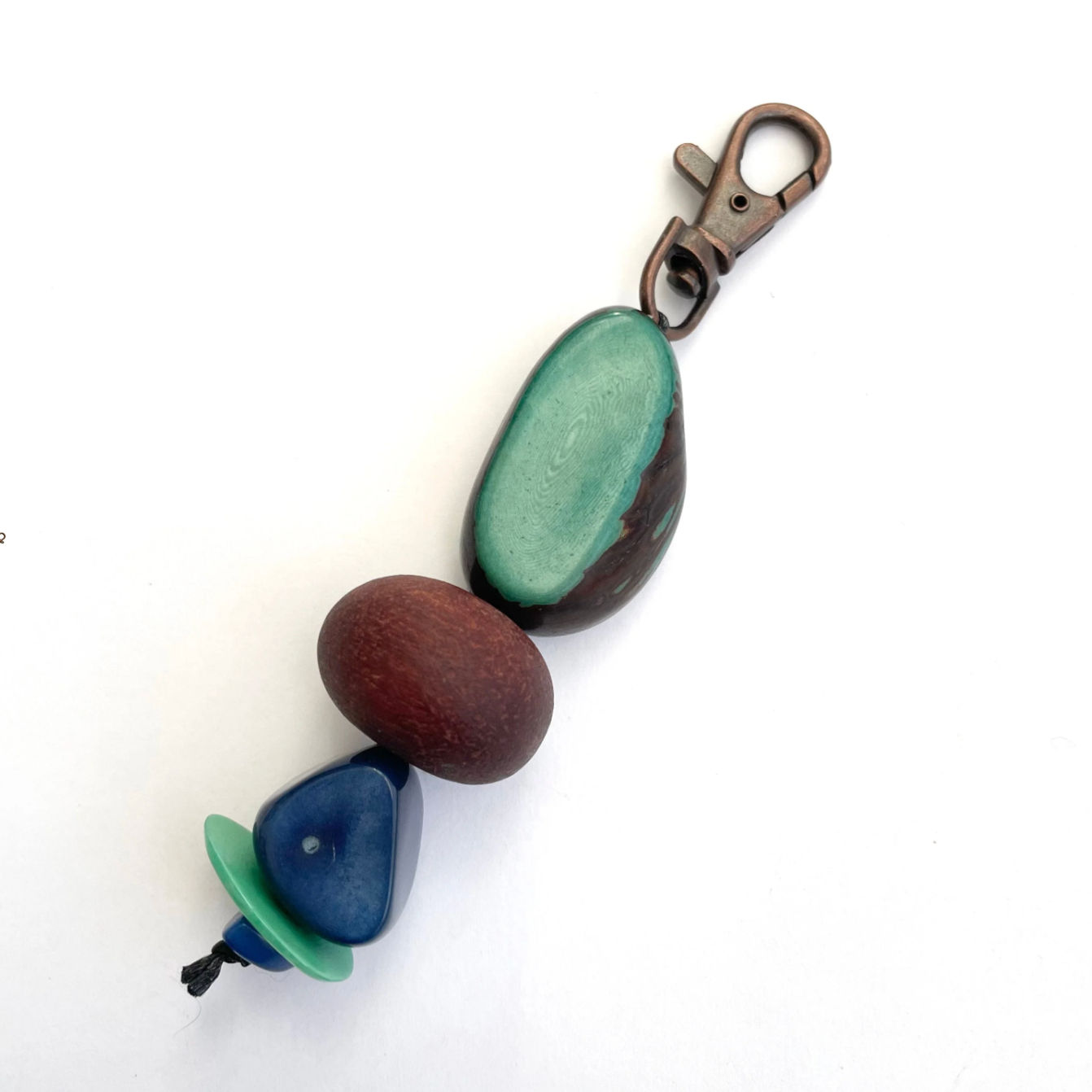 The Spotted Quoll Eco Beads Key Ring - Ocean