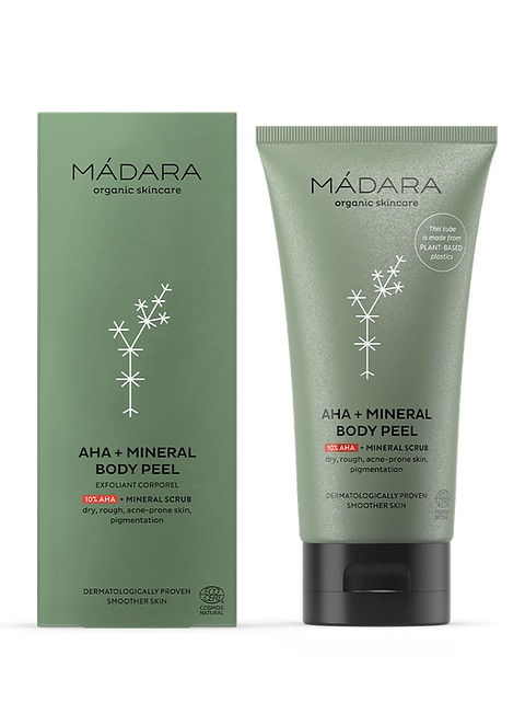 Mádara AHA+MINERAL BODY PEEL dry, rough,acne-prone 175ml skin, pigmentation